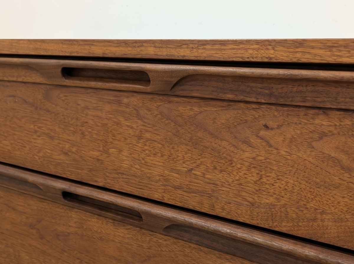 Walnut 9-Drawer Dresser with Sculpted Recessed Pulls