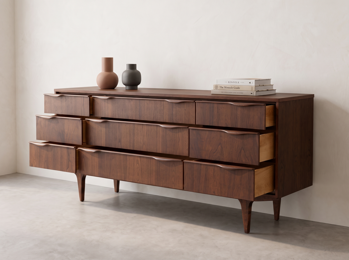 Viscol Dark Walnut 9-Drawer Signature Dresser