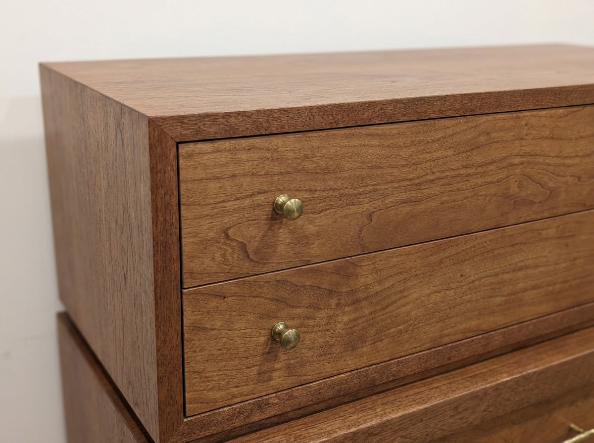 Atomic Mid-Century Walnut Tall Dresser.