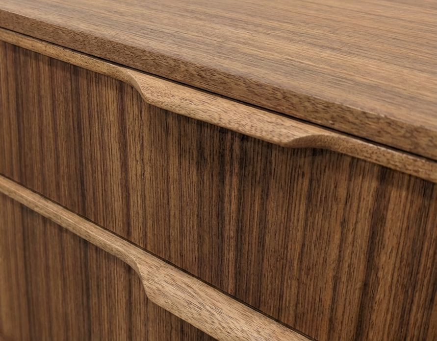Compact Teak Mid-century 4-Drawer Dresser