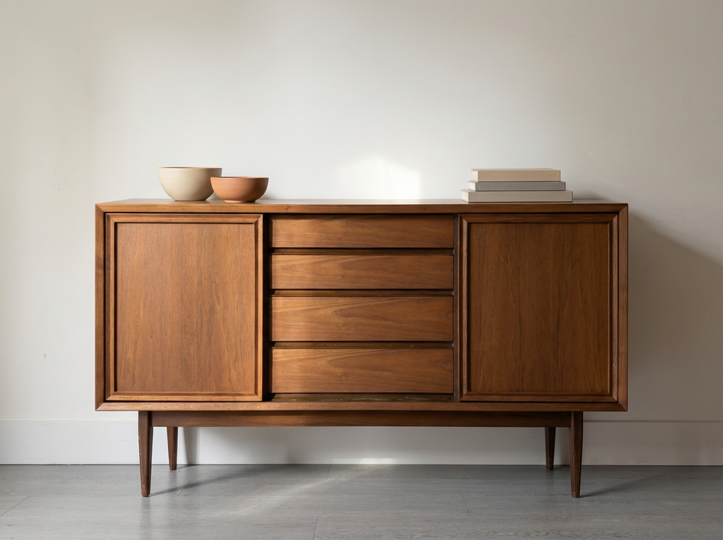 Honderich Mid-Century Walnut Credenza