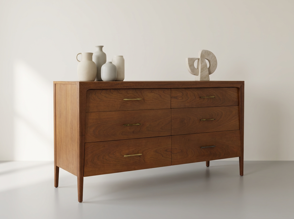Atomic Mid-Century Walnut Dresser
