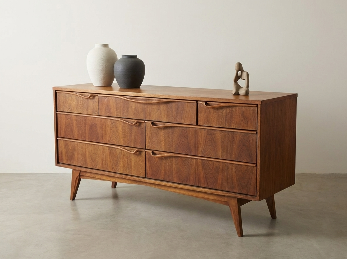 Ultra Rare Viscol 7-draw Walnut Dresser