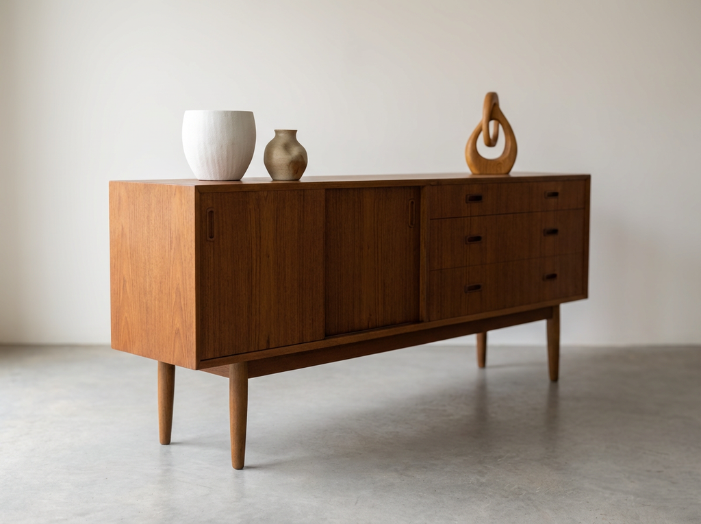 Lyby Mobler Mid-Century Solid Teak Sideboard