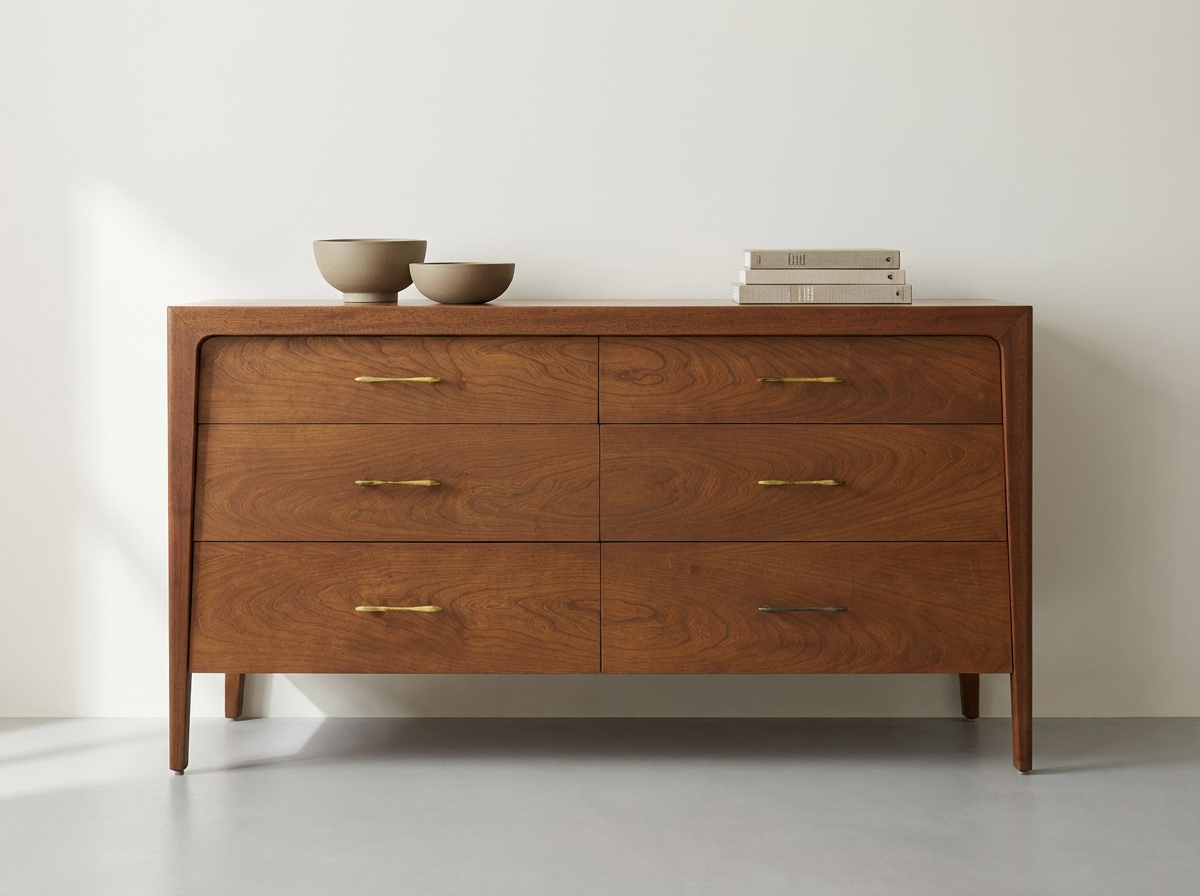 Atomic Mid-Century Walnut Dresser