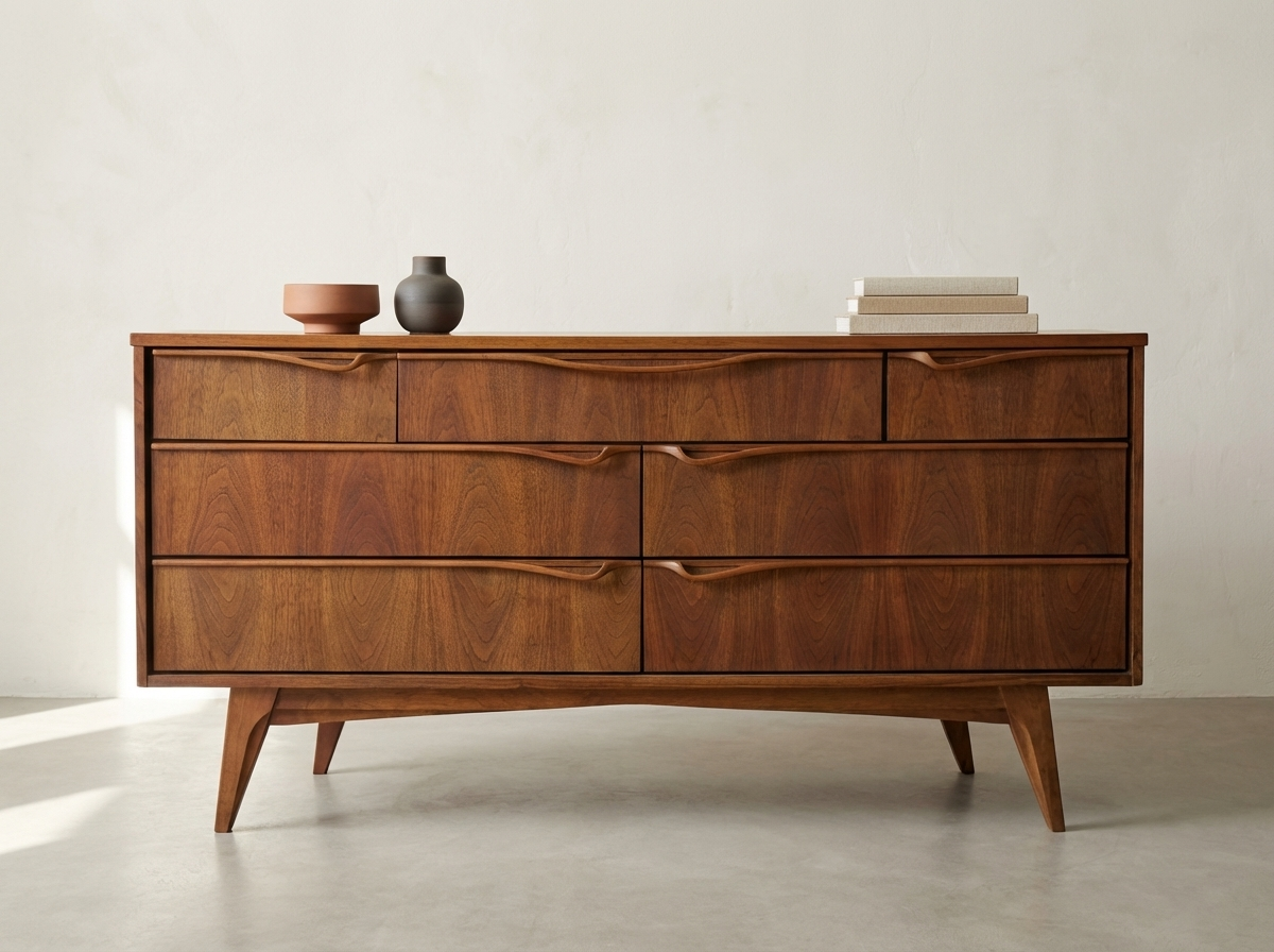 Ultra Rare Viscol 7-draw Walnut Dresser