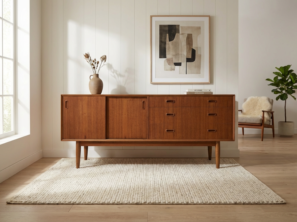 Lyby Mobler Mid-Century Solid Teak Sideboard