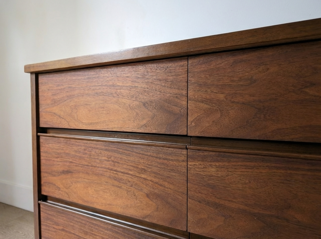 Kaufman Mid-Century Walnut 9-Draw Dresser