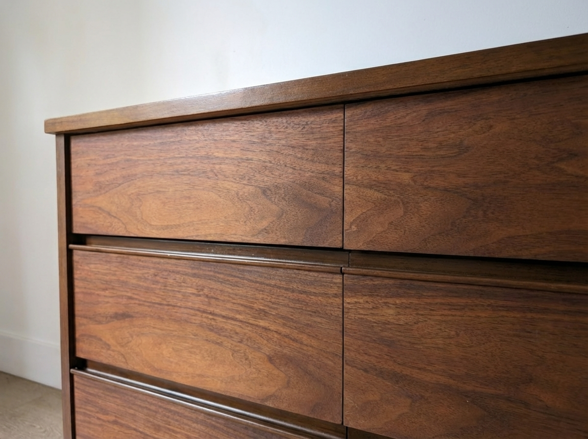 Kaufman Mid-Century Walnut 9-Draw Dresser