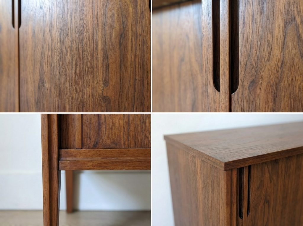 Brutalist Mid-century Walnut Sideboard