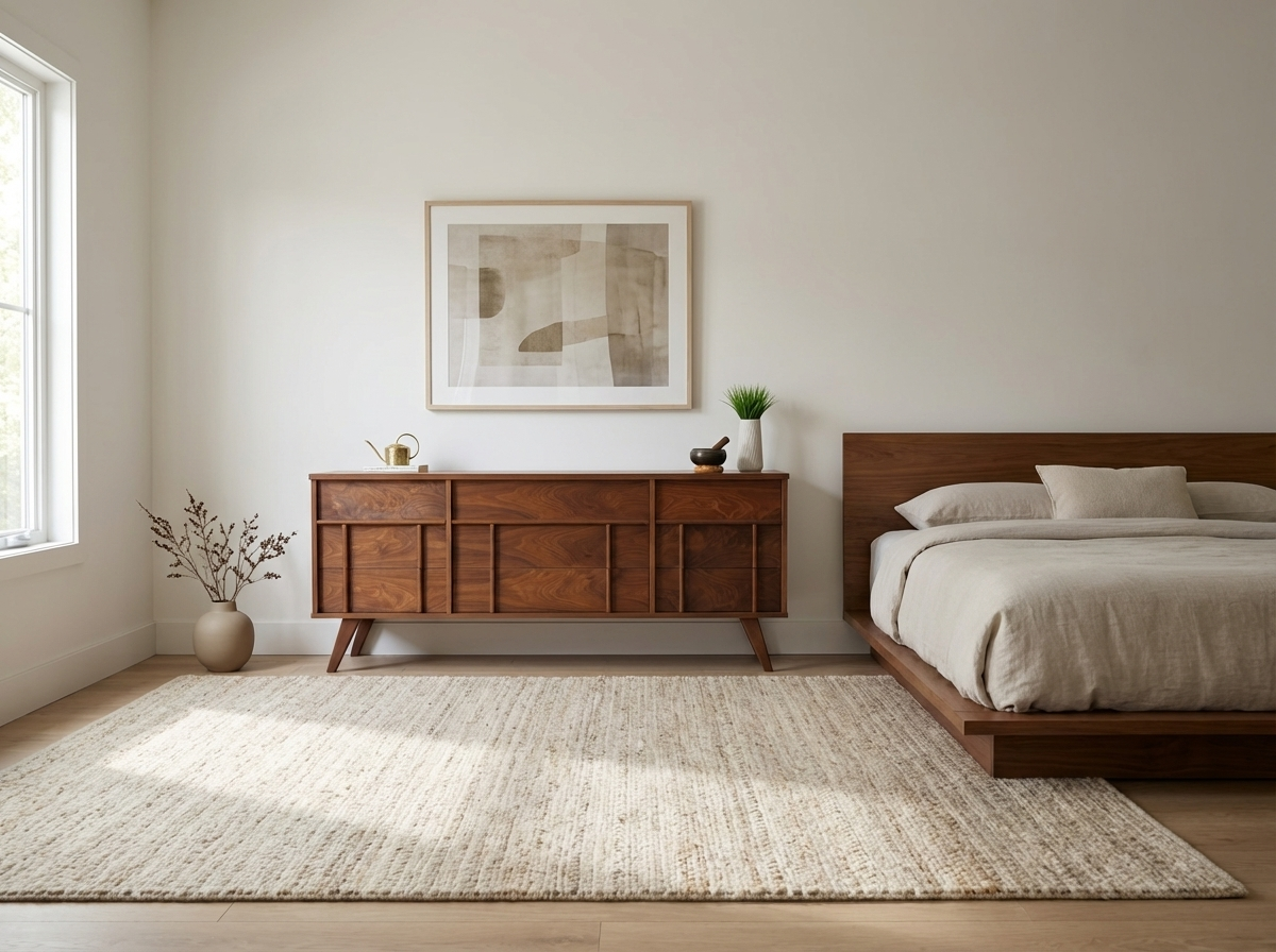 Mid-Century Walnut 9-Drawer Dresser
