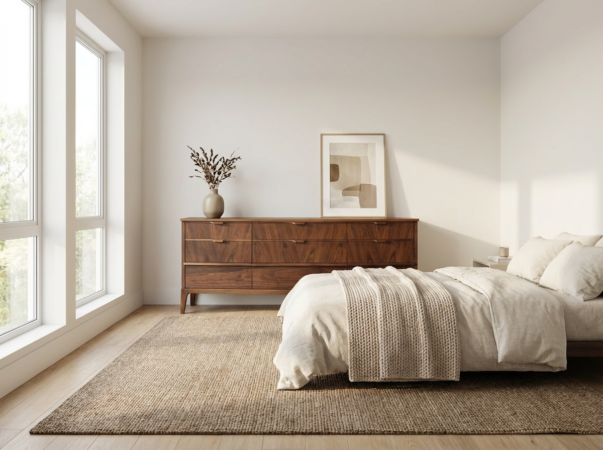 Kaufman Mid-Century Walnut 9-Drawer Dresser
